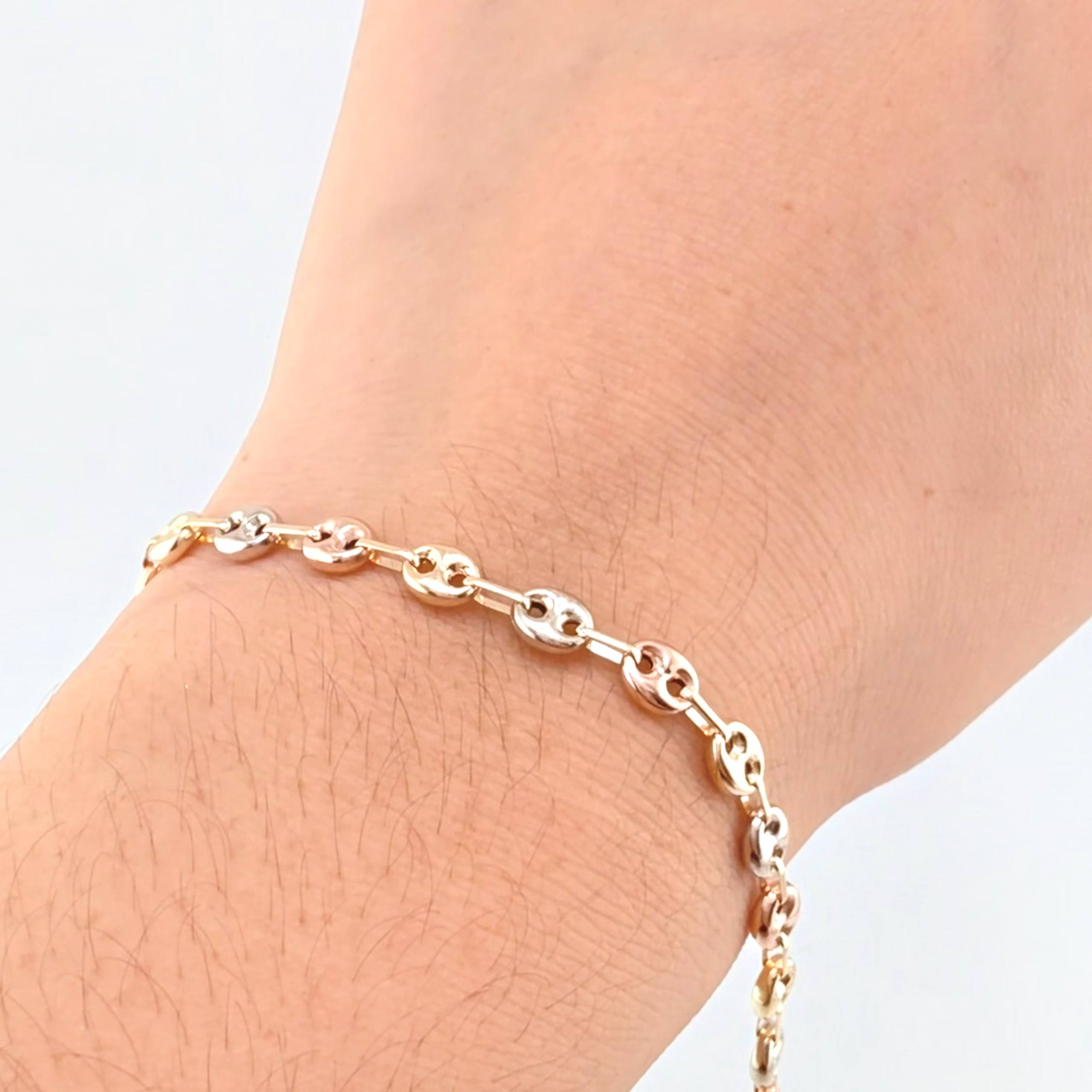 Pulso GC 3.4gr / 20cm / 4.7mm Tres Oros 18K ©