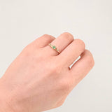 Anillo Vertices Ampliadas Esmeraldas 29pts 2gr / T7 / Oro Amarillo 18K *