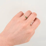 Anillo Abrazo Tretacorazon Esmeraldas 20pts 1.3gr / T6 / Oro Amarillo 18K *