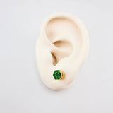 Topos Flor Canasta Esmeraldas 58pts 2.05gr / 6.6mm Oro Amarillo 18K *