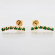 Topos Estella Curva Esmeraldas 19pts 1.4gr / 1.4cm / Oro Amarillo 18K *