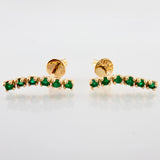 Topos Estella Curva Esmeraldas 19pts 1.4gr / 1.4cm / Oro Amarillo 18K *