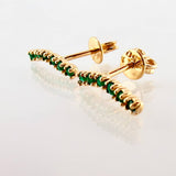 Topos Estella Curva Esmeraldas 19pts 1.4gr / 1.4cm / Oro Amarillo 18K *