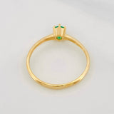 Anillo Solitario Esmeralda 16pts 1.4g / T6 1/2 Oro Amarillo 18K