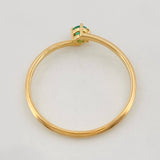 Anillo Solitario Esmeralda 6pts 0.9g / T6 1/2 Oro Amarillo 18K