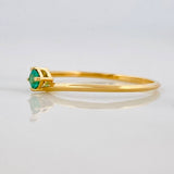 Anillo Solitario Esmeralda 6pts 0.9g / T6 1/2 Oro Amarillo 18K