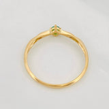 Anillo Solitario Esmeralda 8pts 1g / T7 Oro Amarillo 18K