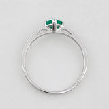 Anillo Solitario Esmeralda 50pts 1.35g / T6 1/2 Oro Blanco 18K
