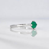 Anillo Solitario Esmeralda 50pts 1.35g / T6 1/2 Oro Blanco 18K