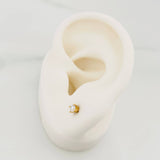 Topos Cuatro Garras 0.8 g Moissanita / 2.92 mm Oro Amarillo 18K