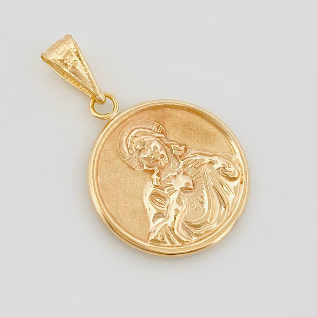 Dije Sagrado Corazón De Jesús 1.4 g / 2.5 cm Oro Amarillo 18K
