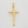 Dije Cruz Cristo Puntas Planas 1.2 g / 4.1 cm Oro Amarillo 18K