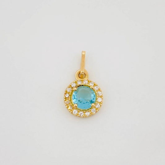 Dije Halo Circulo 1.6 g / 1.8 cm Oro Amarillo 18K