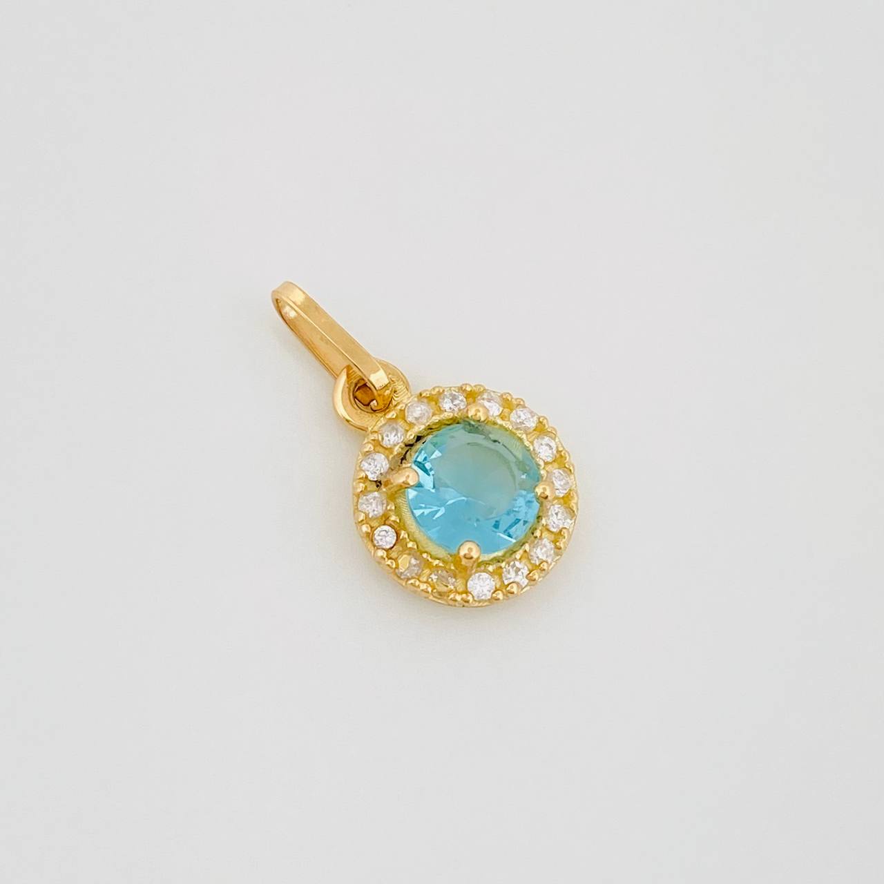 Dije Halo Circulo 1.6 g / 1.8 cm Oro Amarillo 18K