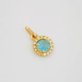Dije Halo Circulo 1.6 g / 1.8 cm Oro Amarillo 18K
