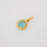 Dije Halo Circulo 1.6 g / 1.8 cm Oro Amarillo 18K