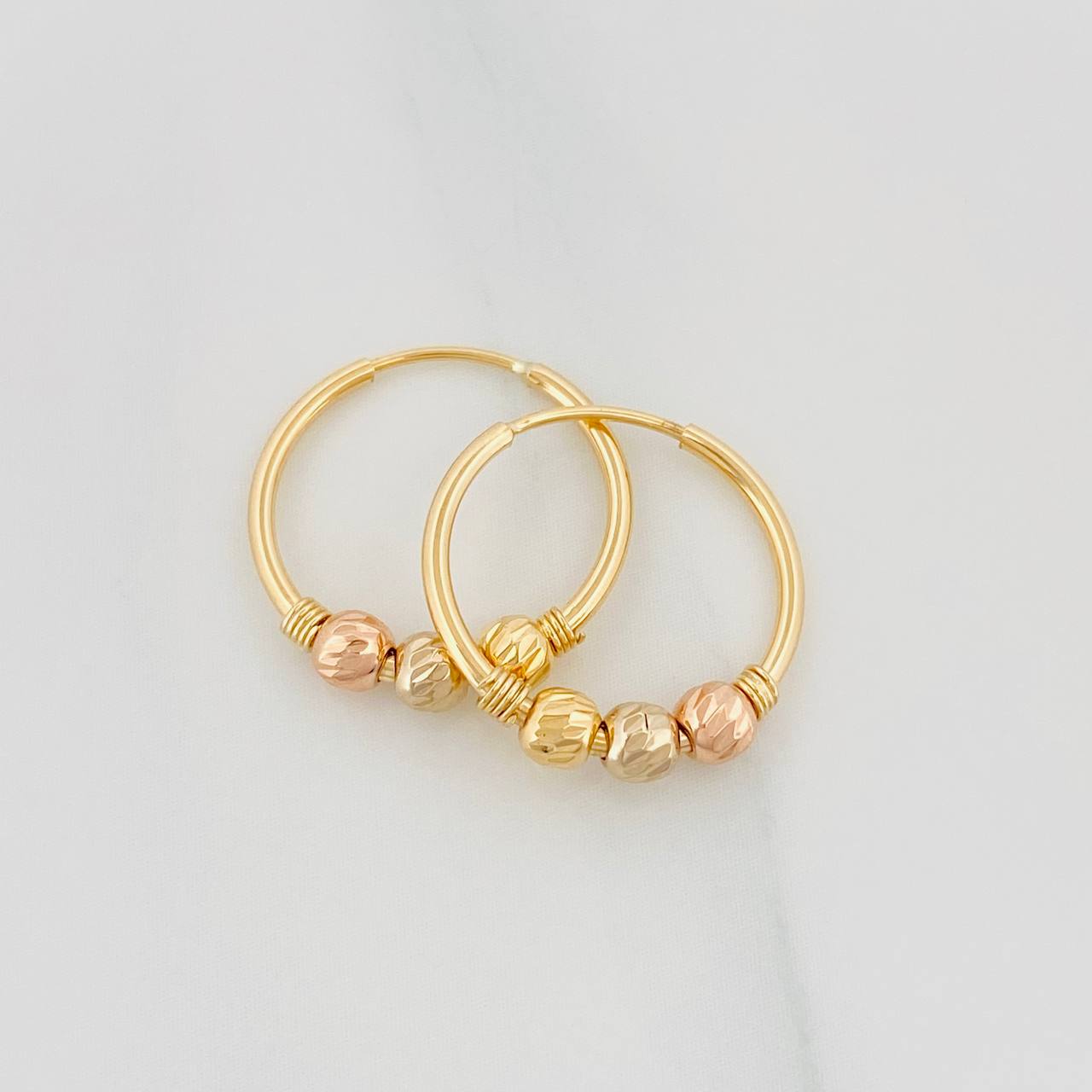 Candongas Trio 1.05 g / 1.5 cm Tres Oros 18K