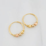 Candongas Trio 1 g / 1.5 cm Tres Oros 18K