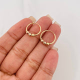 Candongas Trio 1 g / 1.5 cm Tres Oros 18K