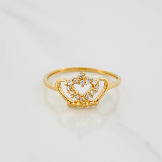 Anillo Corona 1.65 g / T7 1/4 Oro Amarillo 18K