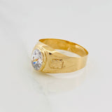 Anillo Sello Ovalado 3.4 g / T11 Oro Amarillo 18K