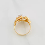 Anillo Caballos Cruzados 6.85 g / T9 3/4 Dos Oros Amarillo Blanco 18K