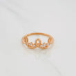 Anillo Corona Lineas Onduladas 1.8 g / T7 1/4 Oro Rosa 18K