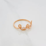 Anillo Corona Lineas Onduladas 1.8 g / T7 1/4 Oro Rosa 18K
