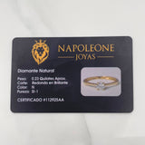 Anillo Solitario Diamantes 25Pts 1.35 g / T6 3/4 Oro Amarillo 18K