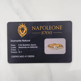 Anillo Solitario Diamantes 26Pts 2.55 g / T6 Oro Amarillo 18K