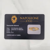 Anillo Solitario Diamantes 26Pts 2.25 g / T7 Oro Amarillo 18K