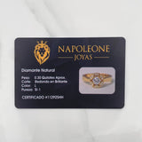 Anillo Solitario Diamantes 38Pts 2.85 g / T6 3/4 Oro Amarillo 18K