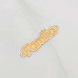 Herraje Placa Familia 0.65 g / 3 cm Oro Amarillo 18K