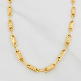 Cadena Rustica Barril Rombo 10.3 g / 61.5 cm / 3.6 mm Oro Amarillo 18K