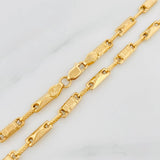 Cadena Rustica Barril Rombo 10.3 g / 61.5 cm / 3.6 mm Oro Amarillo 18K