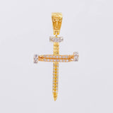 Dije Cruz Clavo 3.35g / 3.9cm Tres Oros 18K