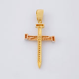 Dije Cruz Clavo 3.35g / 3.9cm Tres Oros 18K