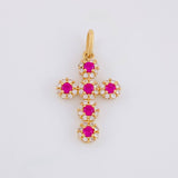 Dije Cruz Tupida 1.95g / 2.8cm Oro Amarillo 18K