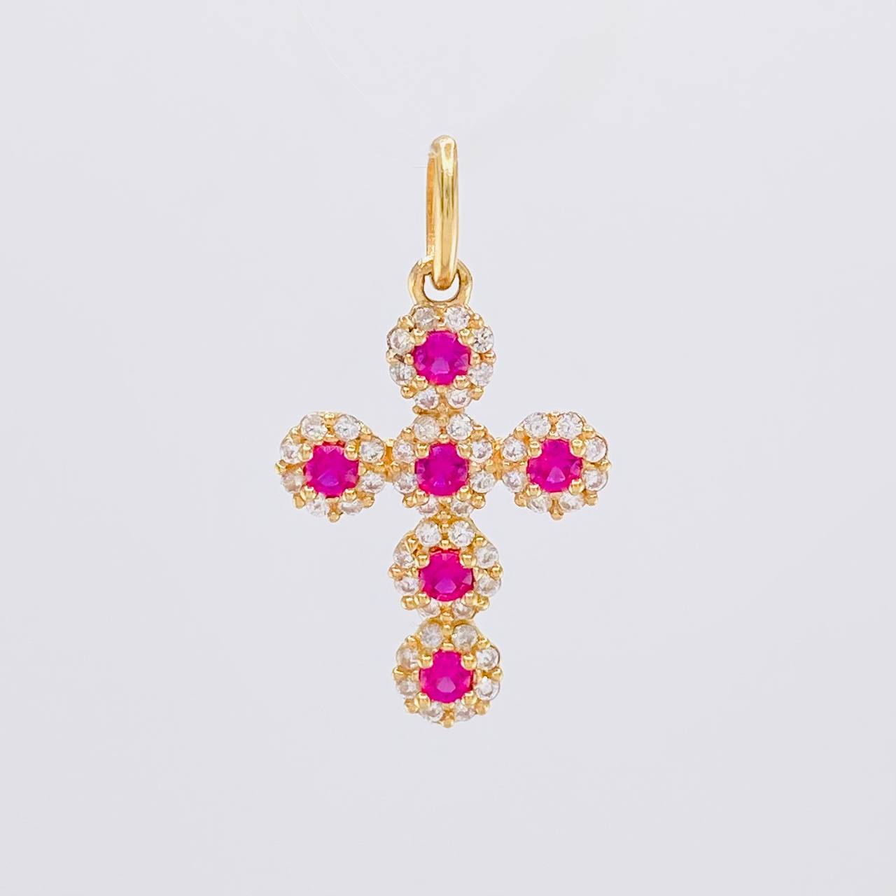 Dije Cruz Tupida 1.95g / 2.8cm Oro Amarillo 18K