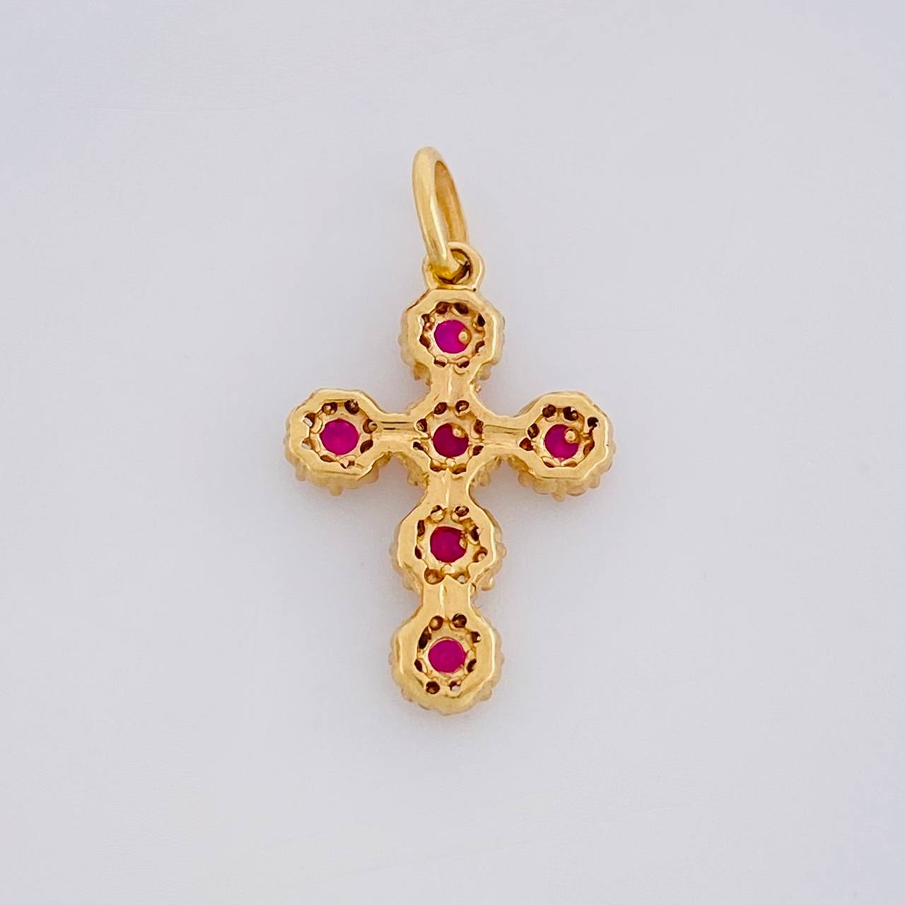 Dije Cruz Tupida 1.95g / 2.8cm Oro Amarillo 18K