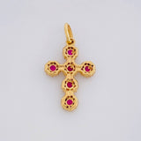 Dije Cruz Tupida 1.95g / 2.8cm Oro Amarillo 18K
