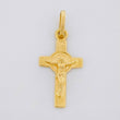 Dije Cruz Cristo San Benito 1.05g / 2.5cm Oro Amarillo 18K