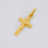 Dije Cruz Cristo San Benito 1g / 2.5cm Oro Amarillo 18K