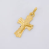 Dije Cruz Cristo Puntas Curvas 1.15g / 2.5cm Oro Amarillo 18K