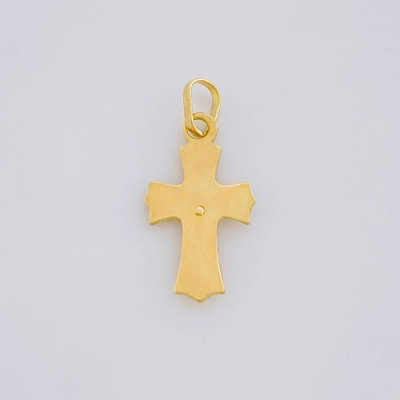 Dije Cruz Cristo Puntas Curvas 0.95g / 2.5cm Oro Amarillo 18K
