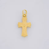 Dije Cruz Cristo Puntas Curvas 1.15g / 2.5cm Oro Amarillo 18K