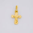 Dije Cruz Cristo Puntas Curvas 0.4g / 1.7cm Oro Amarillo 18K