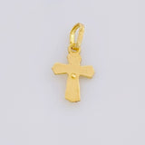 Dije Cruz Cristo Puntas Curvas 0.4g / 1.6cm Oro Amarillo 18K