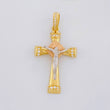 Dije Cruz Cristo 3.9g / 4cm Tres Oros 18K