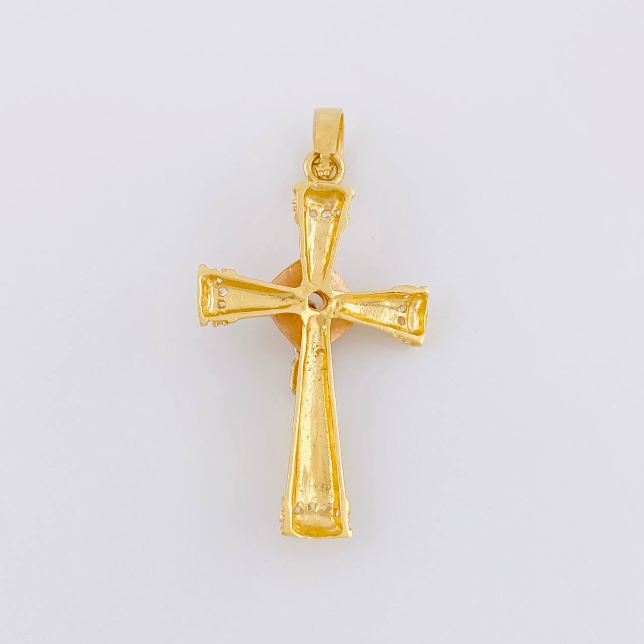 Dije Cruz Cristo 3.9g / 4cm Tres Oros 18K